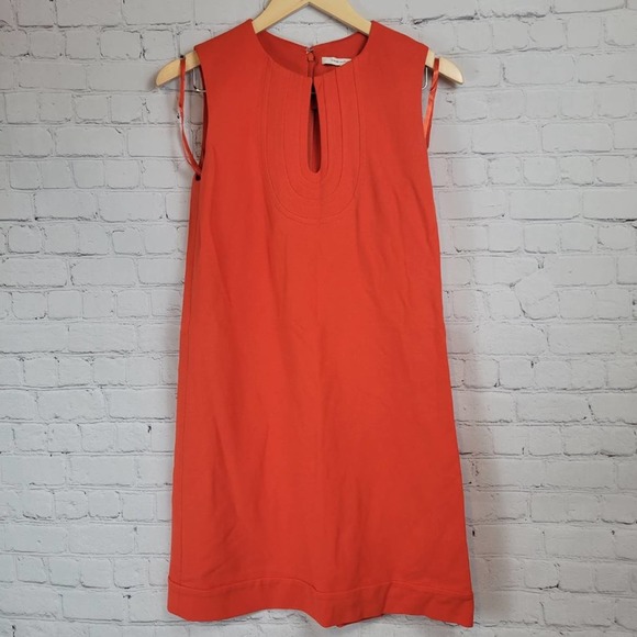 Diane Von Furstenberg Kadijah Keyhole Orange Shift Dress Size 2 - Picture 2 of 15